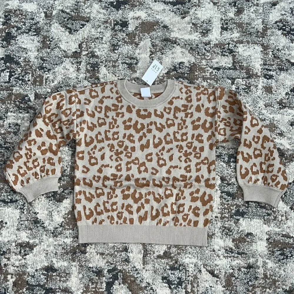 GAP Kids Leopard Print Sweater NWT Size 5T